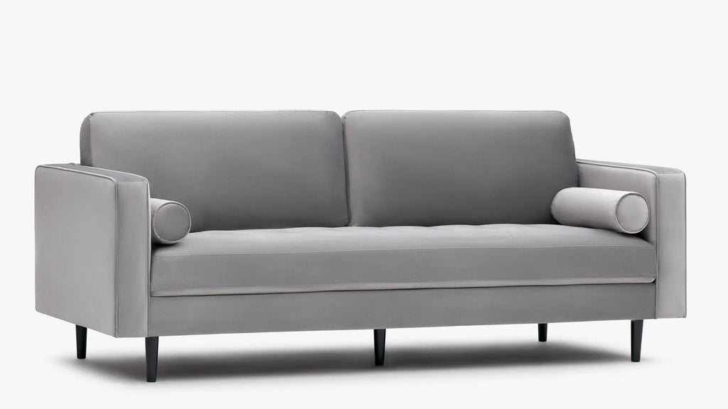 Soho Velvet Grey 3-Seater Sofa