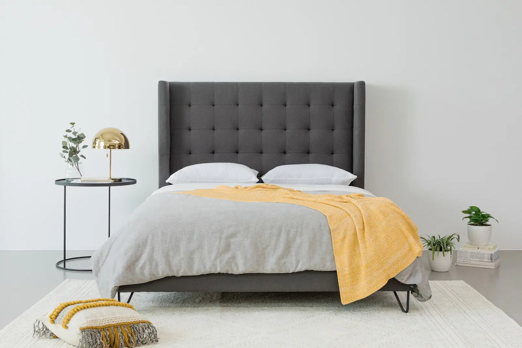 Venice Queen Bed Charcoal