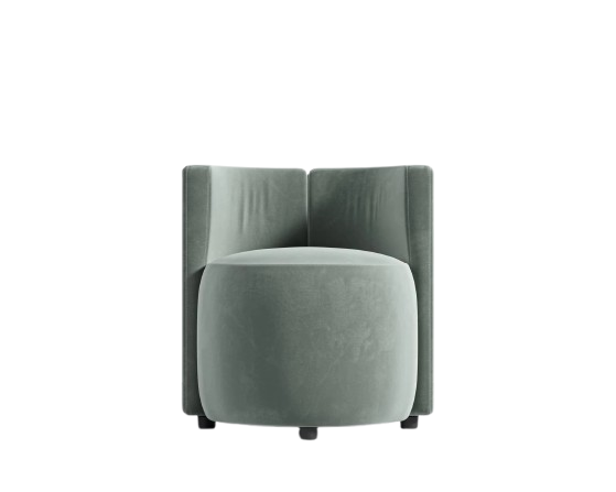 Nova Lounge Chair Plush Velvet Moonstone