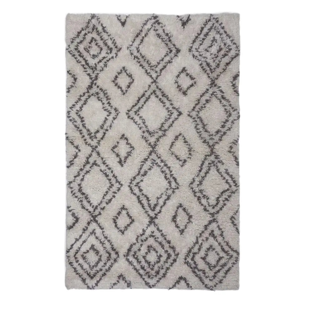 Taza Rug Ivory/Grey 5X8