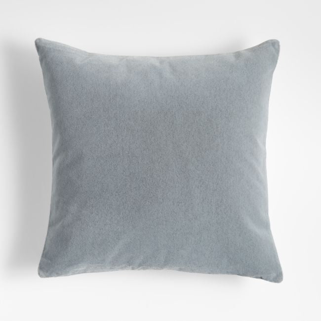 Mist 20"x20" Faux Mohair Linen Throw Pillow + Down Alternative Insert