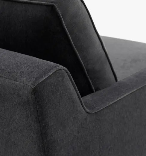 Kennedy Sectional Plush Charcoal Right Facing