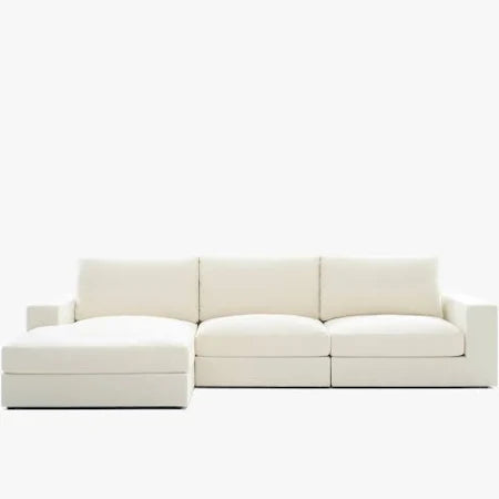 Sydney 3-Piece Left Chaise Sectional Ivory