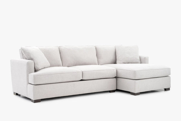 Sloan 3-Seater Sectional Sofa Right Facing Chaise Cream