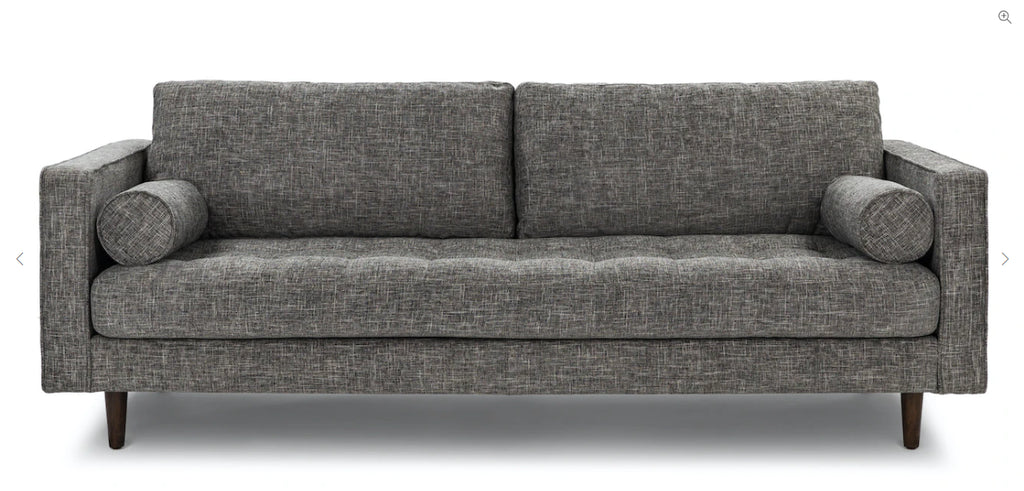 Briar Gray 88" Tufted Sofa