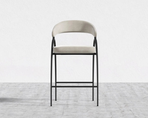 Luma Latte Suede Counter Stool