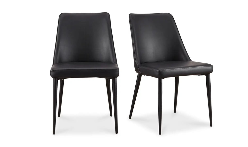 Lula Dining Chair Black Vegan Leather (Set of 2)