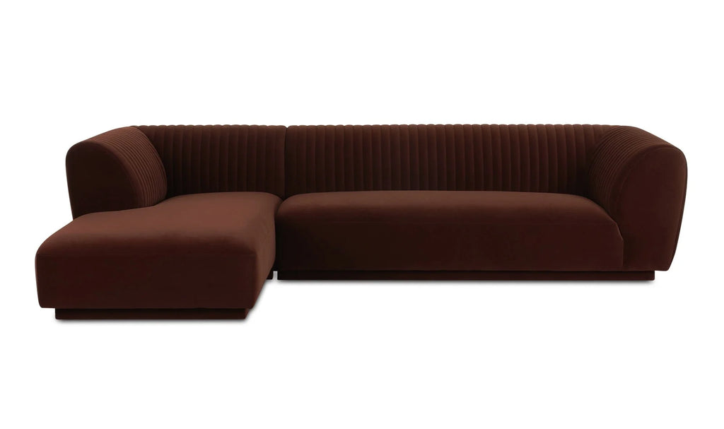 Zandro Sectional Left- Warm Brown