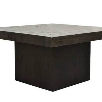 Black Oak Wood Coffee Table- Square
