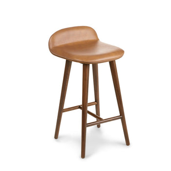 Leather Counter Stool - Tan