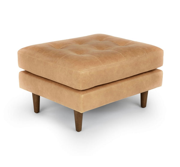 Charme Tan Leather Ottoman