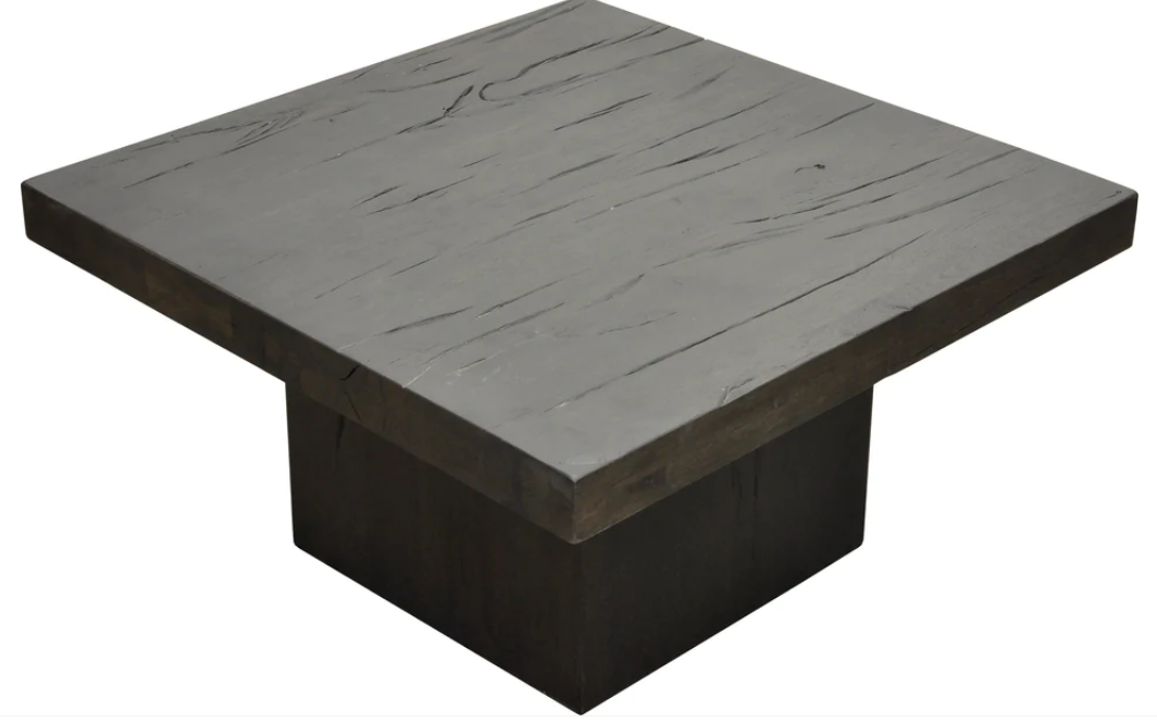 Black Oak Wood Coffee Table Square The Furniture Shop Toronto